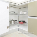 Кухонный металлический шкаф «Организатор по вращающемуся лоткам» Ленивая Сьюзен